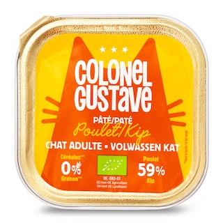 Colonel Gustave | Aliment Chat | Pate | Poulet | Bio 