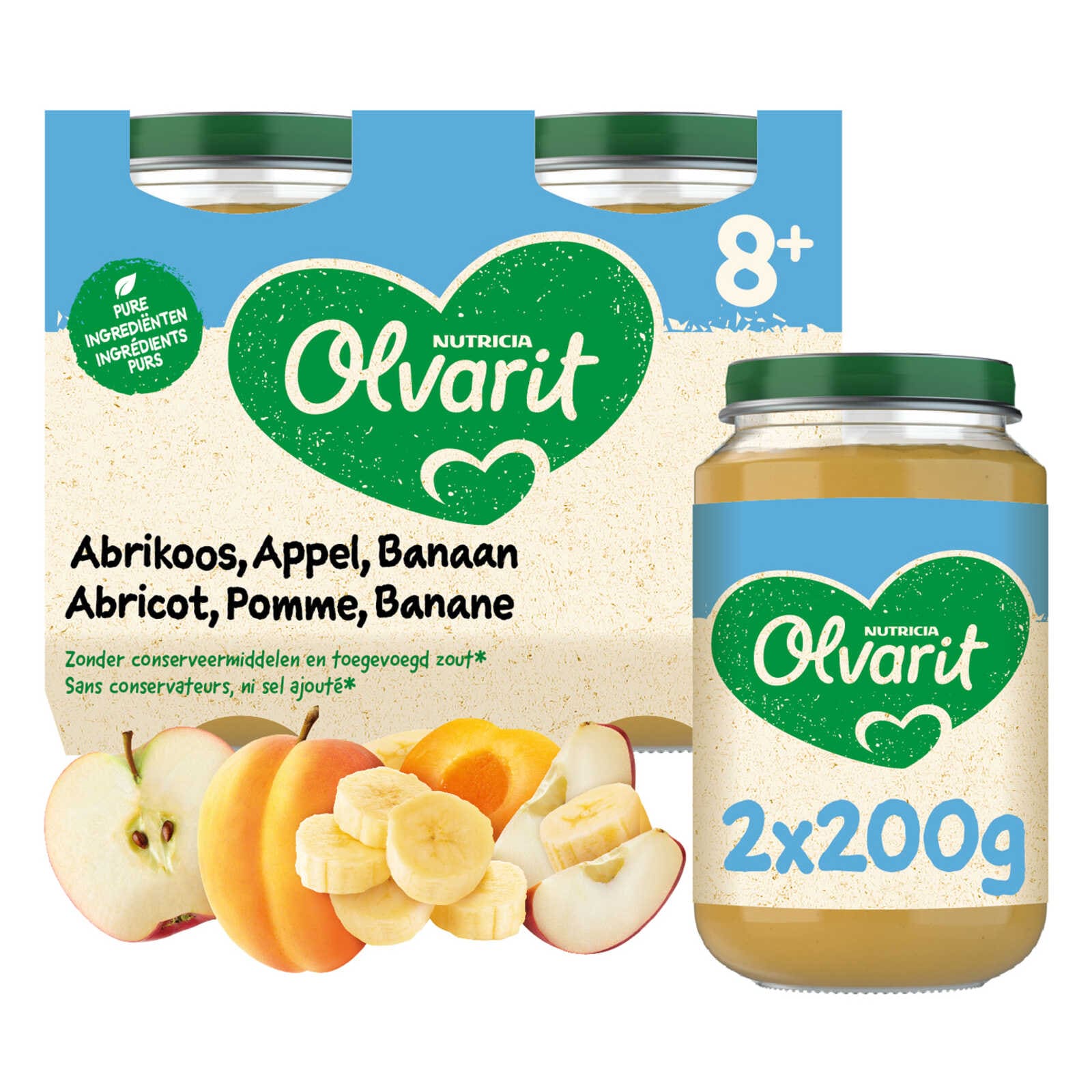 Olvarit Fruitpap | Abrikoos Appel Banaan | 8M