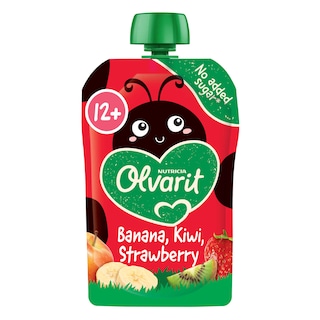 Olvarit | Knijpzakje | Aardbei Banaan Kiwi Appel | 12M 
