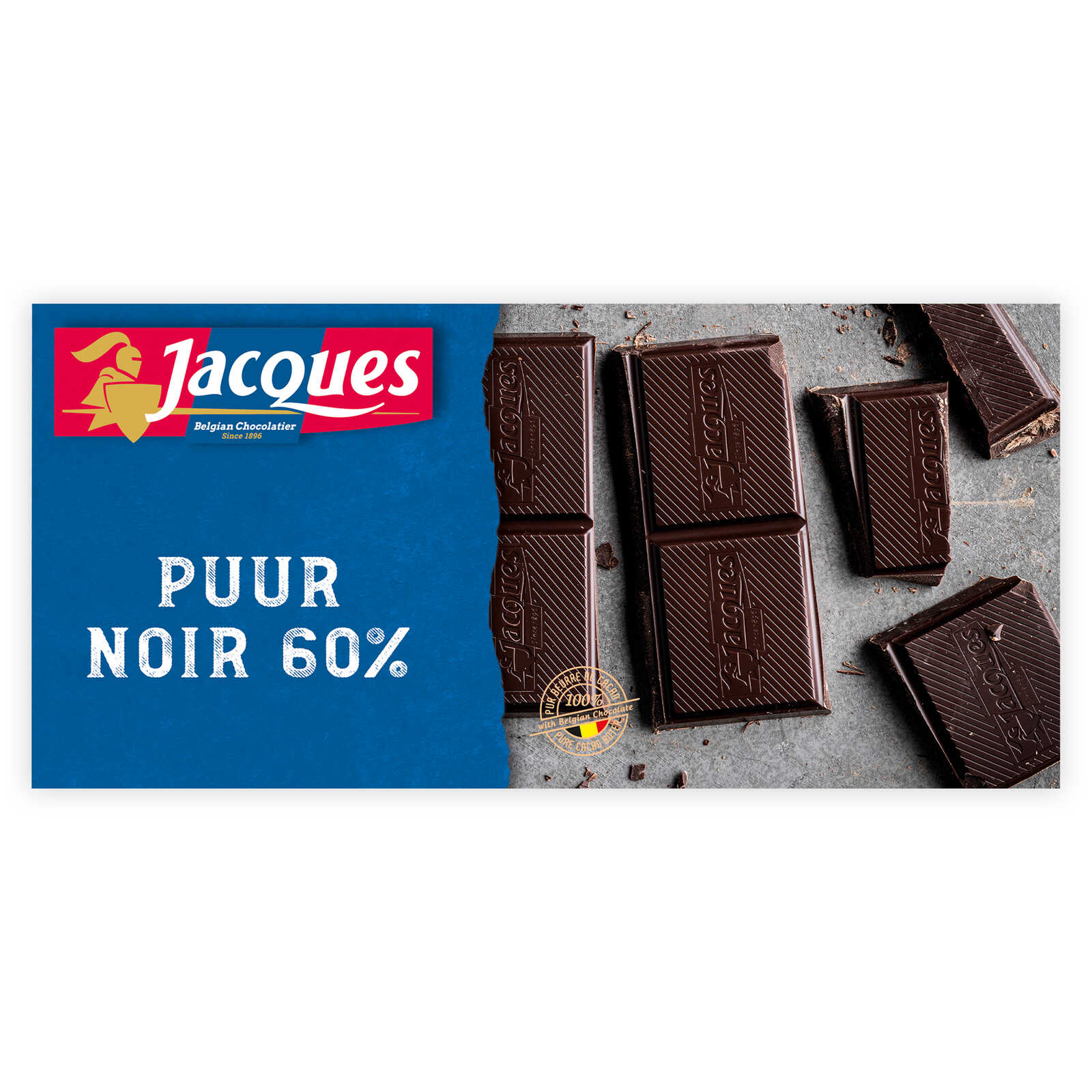 Jacques Chocolade | puur 60% | tablet