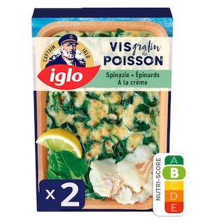 Iglo | Visgratin | Spinazie met Roomsaus 