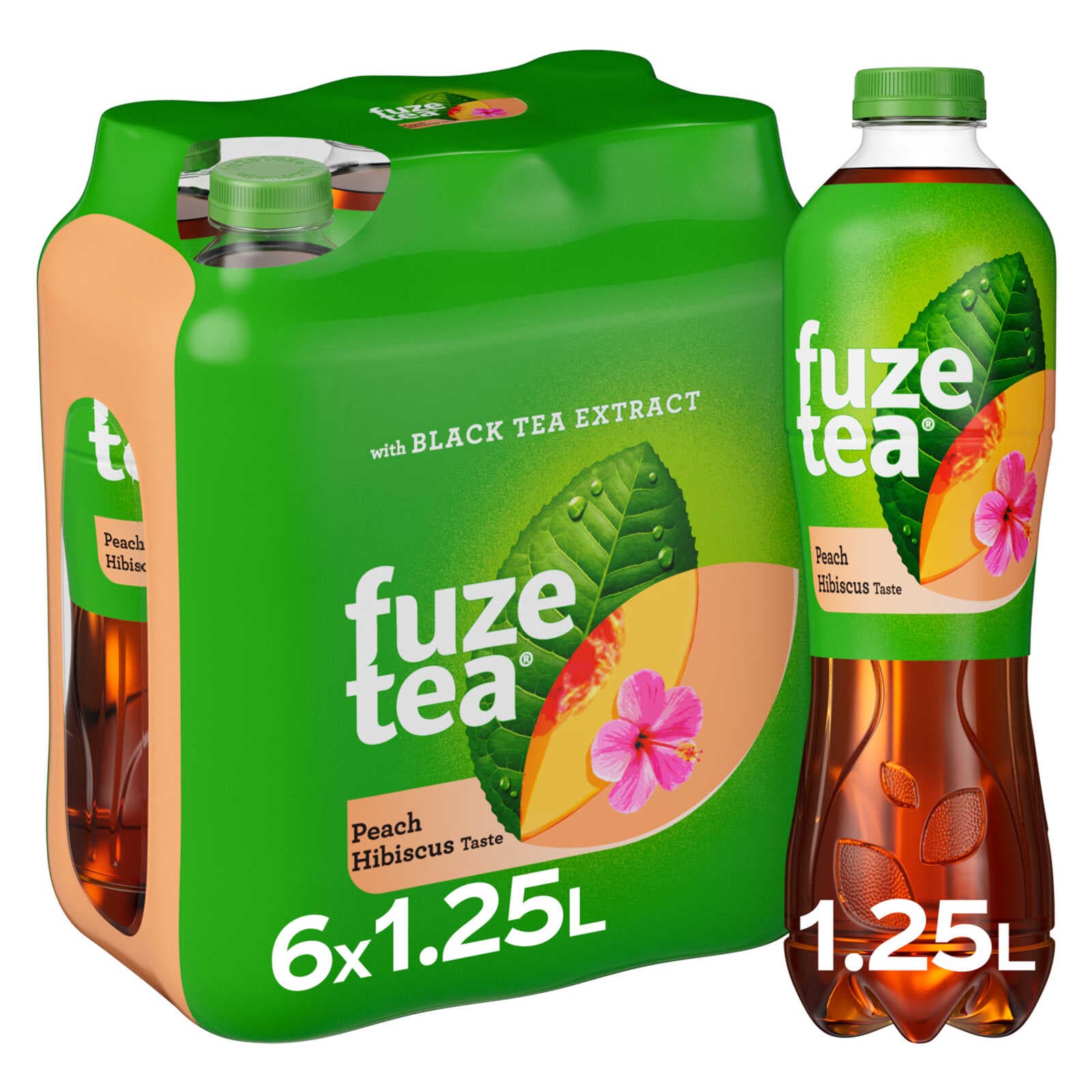 Fuze Tea Zwarte thee | Peach Hibiscus | PET