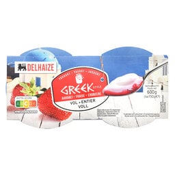 Delhaize | Yoghurt | Griekse stijl | Vol | Aardbei 