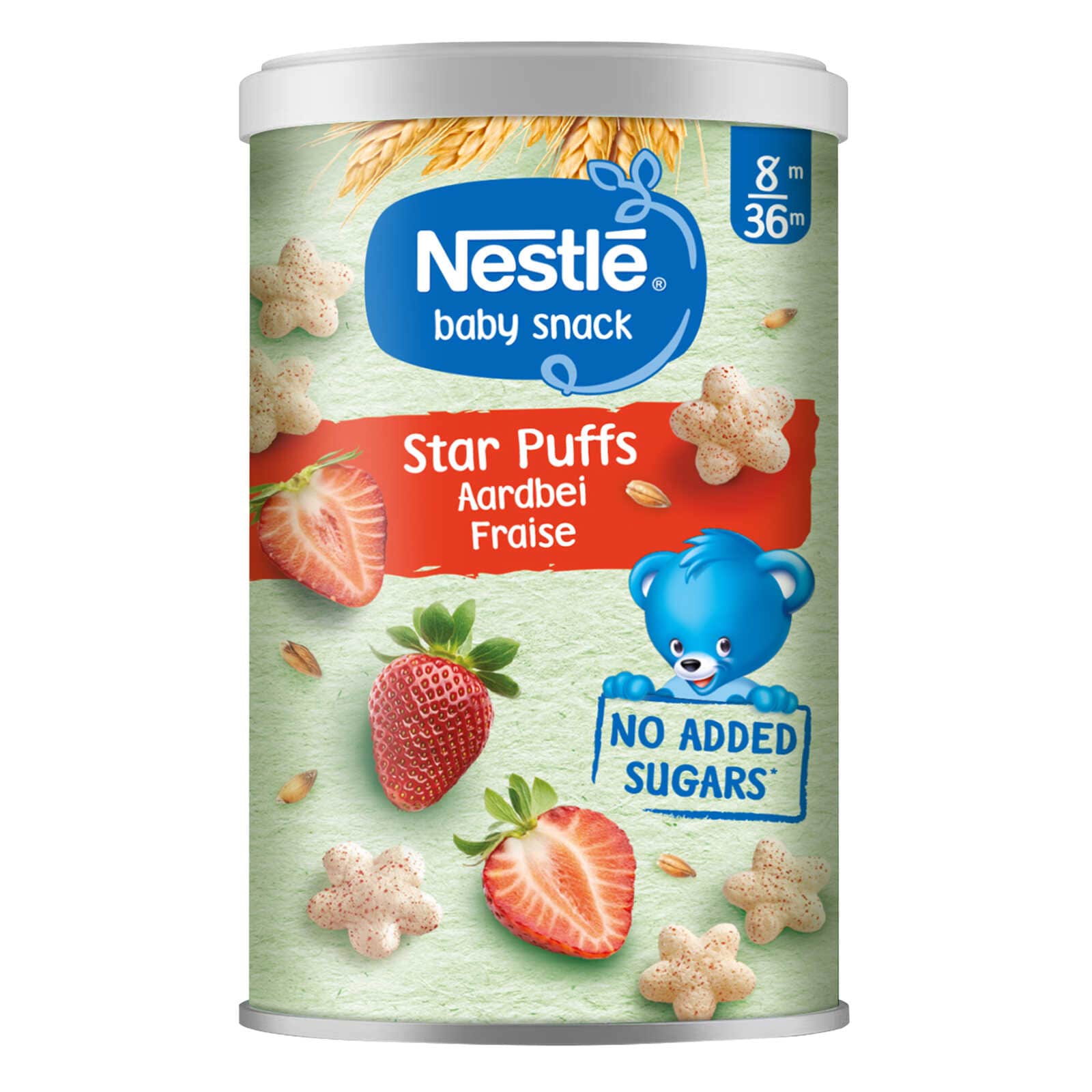 Nestlé Snack | Star Puffs | Aardbei | 8M | Bio