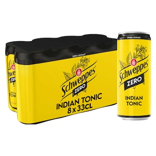 Schweppes | Indian Tonic Zero 8 x 33 cl