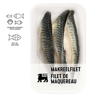 Delhaize | Makreelfilet | Met vel 