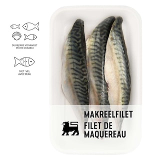 Delhaize | Makreelfilet | Met vel 