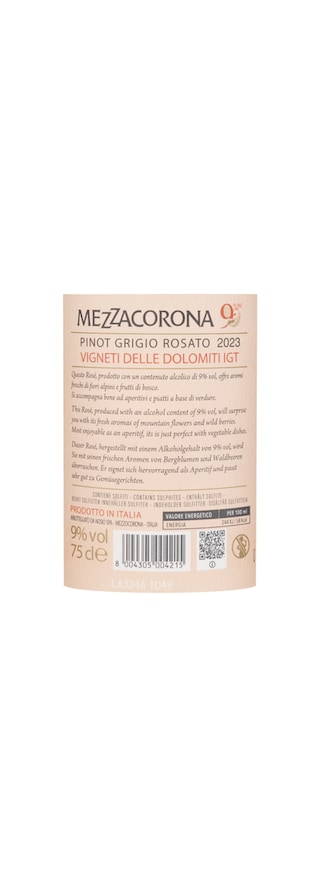 Italy | Mezzacorona Low Alc Pinot Grigiot Rosé 