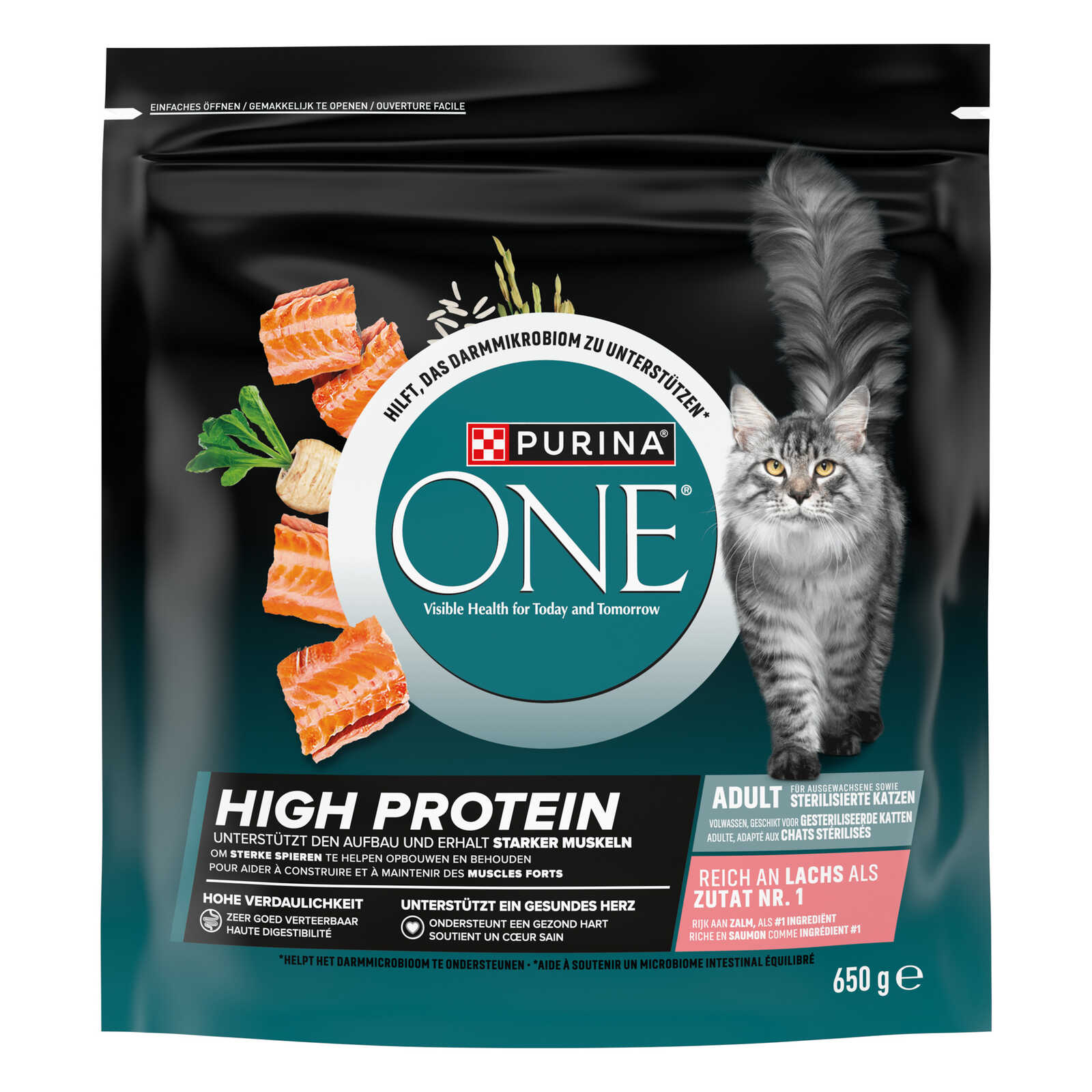 Purina ONE Kattenvoeding | Brokjes | Adult | Zalm