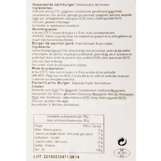 Delhaize | Zalmburger | Gepaneerd 