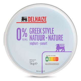 Delhaize | Yoghurt | Griekse stijl | Natuur 0% 