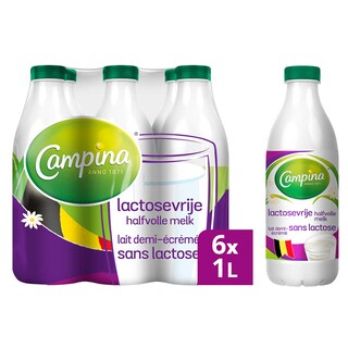 Campina | Melk | Halfvolle | Lactosevrij 6 x 1 l