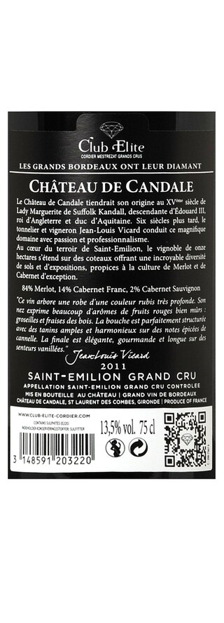 France - Frankrijk | Bordeaux - Saint-Emilion GC | Château de Candale 11 Rouge 