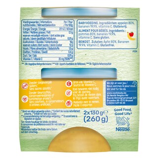 Nestlé | Baby Fruit | Fruit | Banaan Appel | Baby | 4 maanden 