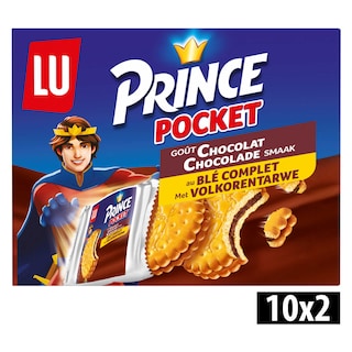 LU | Prince | Biscuits | Pocket | Chocolat | 10 Sachets 10 x 40 gr