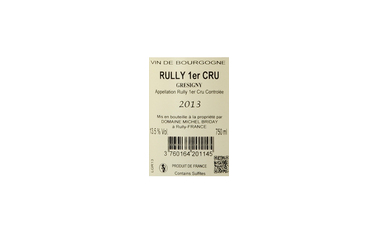 France - Frankrijk | Bourgogne - Côte Chalonnaise | Rully 1er Cru Gresigny 13 Wit 