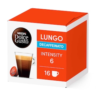 Nescafé | Dolce Gusto | Café Lungo décaféiné | 16 capsules 