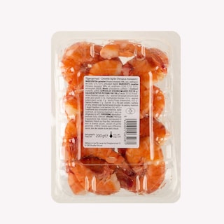 Delhaize | Scampis | Black tiger | Cuits | Non-décortiqués 