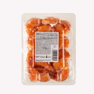 Delhaize | Scampis | Black tiger | Cuits | Non-décortiqués 