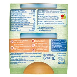 Nestlé | Baby Fruit | Fruit | Appel Peer Perzik | 6 maanden 