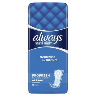 Always | Maxi | Serviettes | Nuit 12 pc