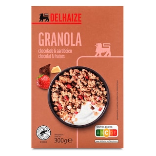 Delhaize | Granola | Chocolade & aardbeien 