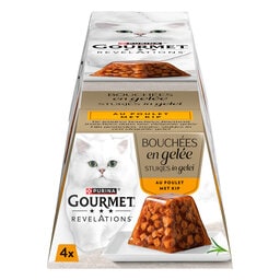 Gourmet | Aliment Chat | Poulet | Gelée | Poulet 4 x 57 gr