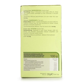 Delhaize | Thee | Groen | 100% 20 x 1,5 gr