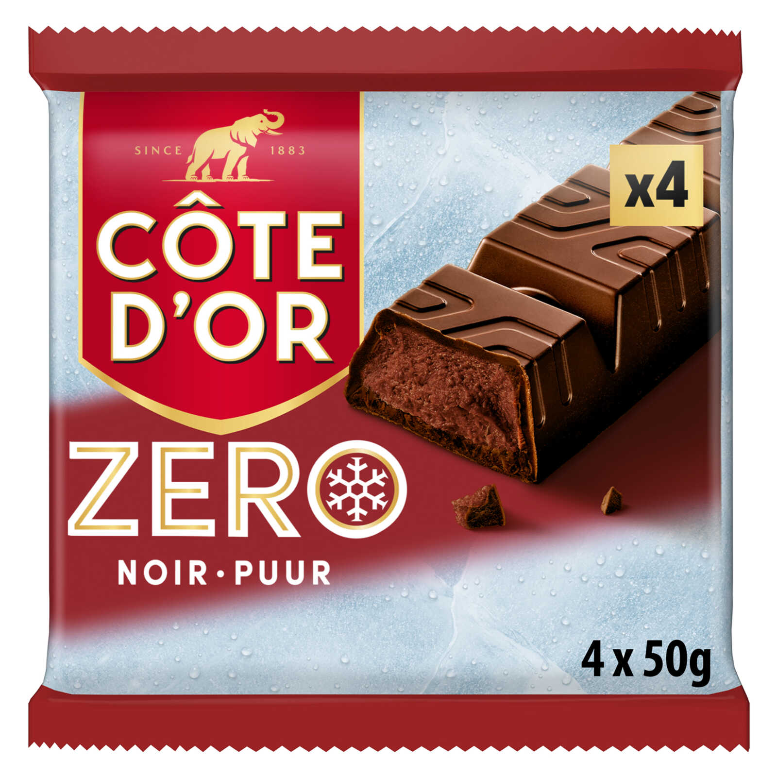 Côte d'Or Chocolade | ZERO | Pure Chocolade | 4 Repen