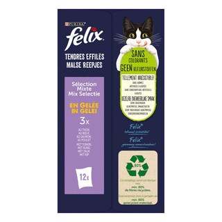 Felix | Malse Reepjes | Kattenvoeding | Senior | Gelei | Mix 12 x 85 gr