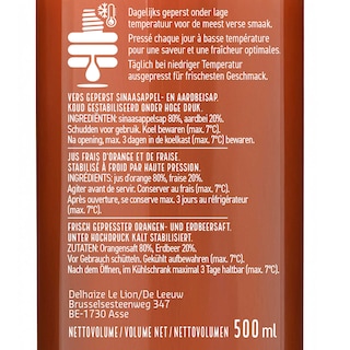 Delhaize | Jus | Orange-Fraise | Frais 