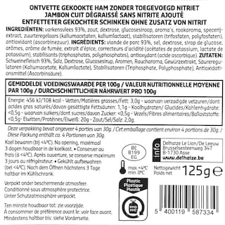 Delhaize | Ontvette ham | Zonder Nitriet 