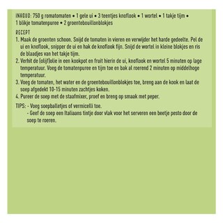 Delhaize | Maaltijdbox | Tomatensoep 