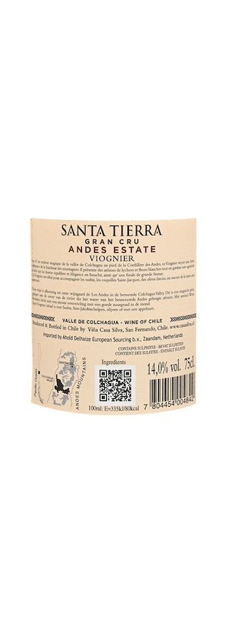 Santa Tierra | Grand Cru Andes Estate  | Viognier 75 cl