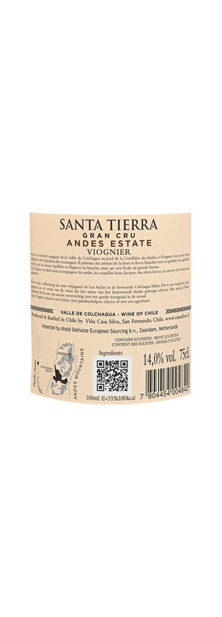 Santa Tierra | Grand Cru Andes Estate  | Viognier 