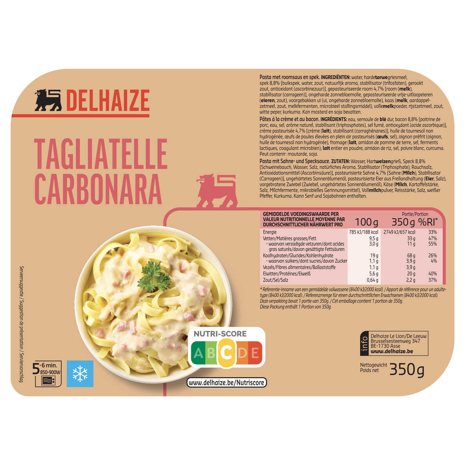 Delhaize Tagliatelle | Carbonara