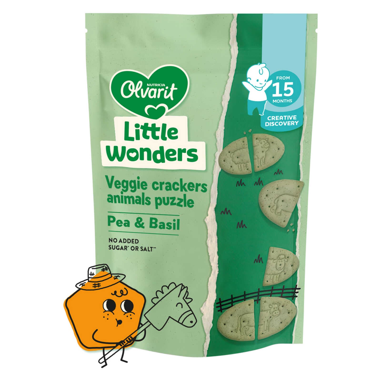 Olvarit Snack | Crackers | Kikkererwt Basilic | 15M