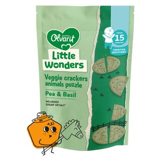 Olvarit | Snack | Crackers | Kikkererwt Basilic | 15M 105 gr