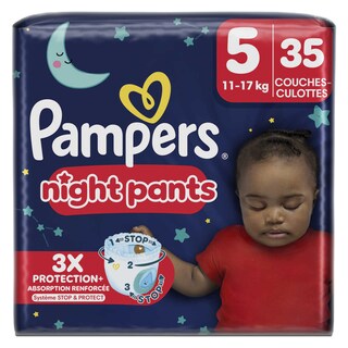 Pampers | Baby Dry Pants | Culottes de Nuit | Taille 5 35 pc