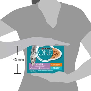Purina ONE | Sensitive | Kattenvoeding | Adult | Pâté | Kip 