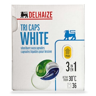 Delhaize | Vloeibare wascapsules | Wit 