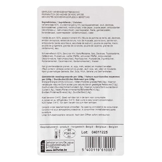 Delhaize | Hachis préparé| Porc | 100% | Epicé 500 gr