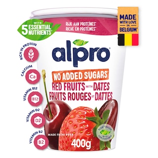 Alpro | Fruits rouges | végétal | sans sucre ajouté 