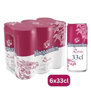 Hoegaarden | Bière fruitée | Rosée | 3% alc | Canette 6 x 33 cl