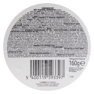 Delhaize | Pancakes | Banaan | Spelt 160 gr