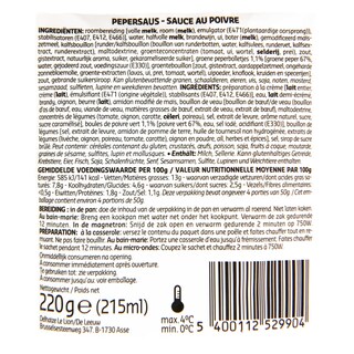Delhaize | Sauce | Poivre 
