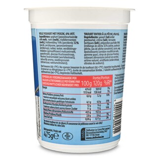 Delhaize | Yoghurt | Greek Style | Perzik 475 gr