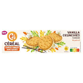 Céréal | Koekjes | Crunchies Vanille | Zonder Suiker 