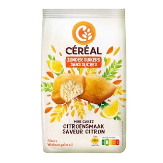 Céréal | Mini cake | Citroensmaak | Zonder suiker 196 gr
