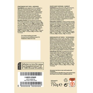 Delhaize | Soep | Erwten | Spek 750 gr